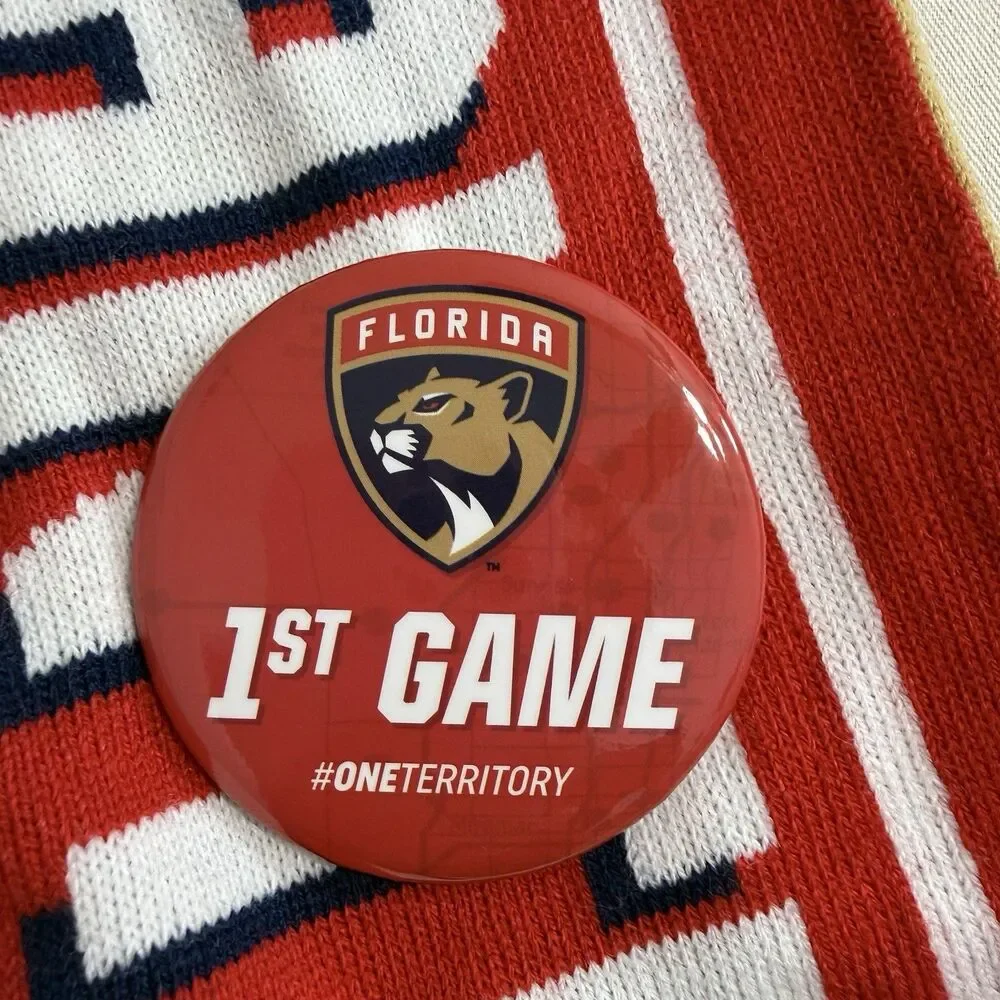 Florida Panthers Hockey Scarf NHL Scarves Ford With Pin